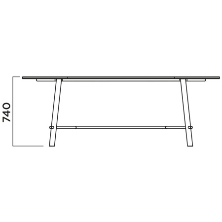 Dimensions table maxi 4 legs record Living