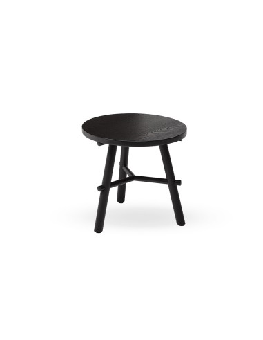 table basse ronde noire avec pieds acier – modèle Record Contract