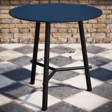 table bistrot design noir mat en situation – Record Contract H710
