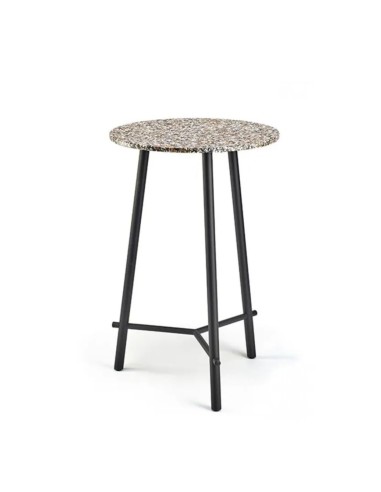 Table haute pour bistrot, bar, restauration - pieds en acier noir style moderne Record Contract