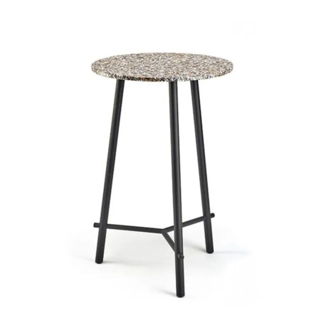 Table haute pour bistrot, bar, restauration - pieds en acier noir style moderne Record Contract