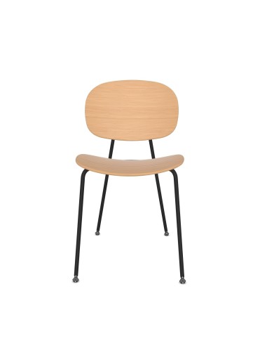 Chaise Tondina en bois et acier - salle de restauration, réunion