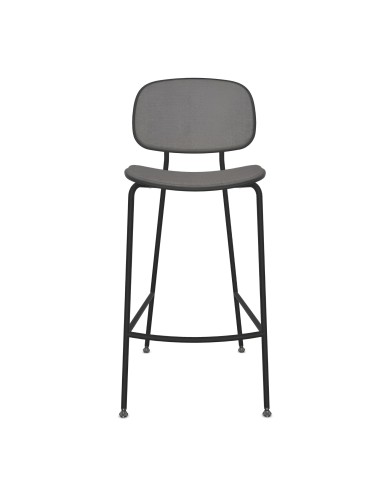 Chaise haute pour îlot de cuisine en bois et acier - rembourrée pour confort maximal Tondina
