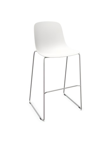 Pure Loop Mono de cuisine en blanc - tabouret de cuisine moderne et confortable en plastique