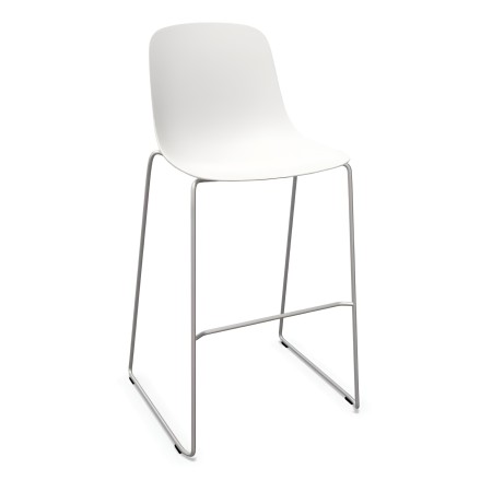 Pure Loop Mono de cuisine en blanc - tabouret de cuisine moderne et confortable en plastique
