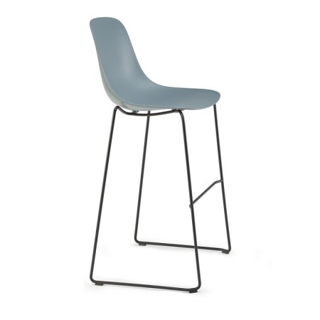 Tabouret design pour extérieur PURE LOOP MONO – usage terrasse ou jardin en bleu
