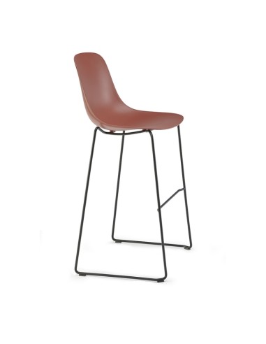 Tabouret extérieur de bar et comptoirs, table haute - Pure Loop Mono en rouge