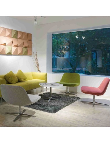 Salle d'attente ou espace détente avec chaises fauteuil Pure Loop Lounge confortables