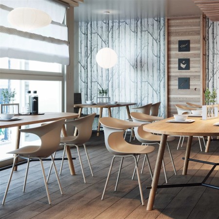 Chaise extérieure empilable Loop Mono – structure 4 pieds en acier peint 2