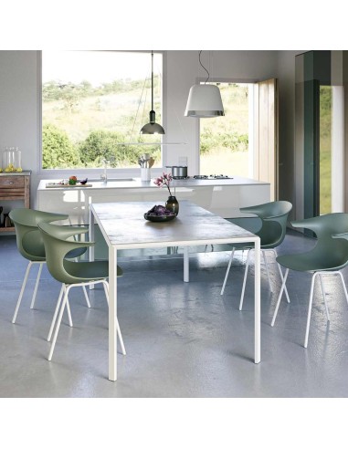 Salle à manger, restauration avec chaises Loop Mono design en plastique et acier - moderne