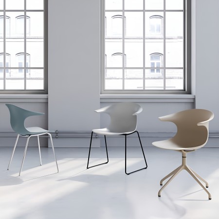 Chaise pour extérieurs Loop Mono avec accoudoirs - structure design monobloc en plastique 2