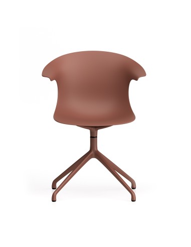 Chaise Loop Mono en plastique et aluminium rouge - bureaux modernes