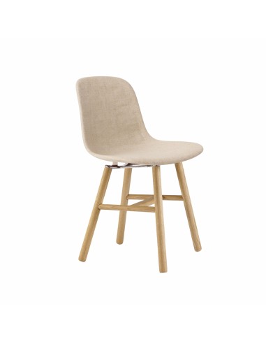 Siège en tissu avec piètement bois scandinave – Pure Loop Mono Wood Retro