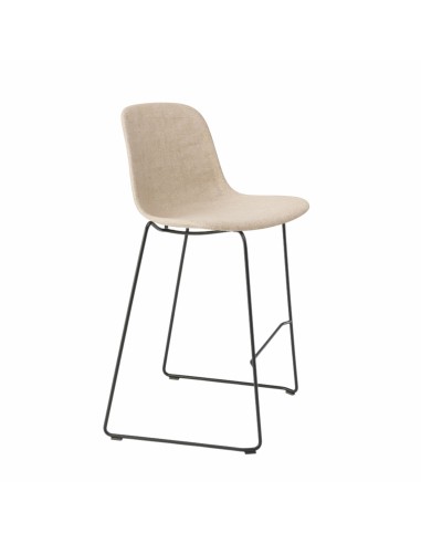 Tabouret snack tissu 66 cm piètement métal – Pure Loop Mono Kitchen