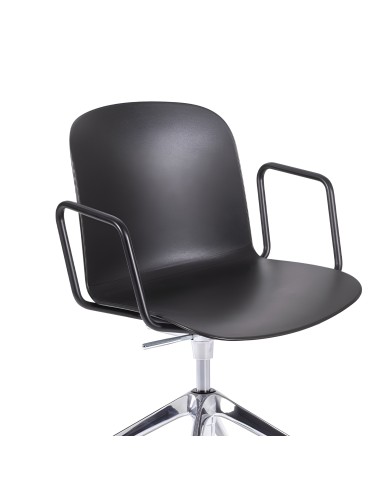 Assise de la chaise Relief base étoile 4 branches réglable avec accoudoirs et coque plastique confortable