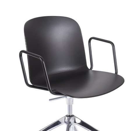 Assise de la chaise Relief base étoile 4 branches réglable avec accoudoirs et coque plastique confortable