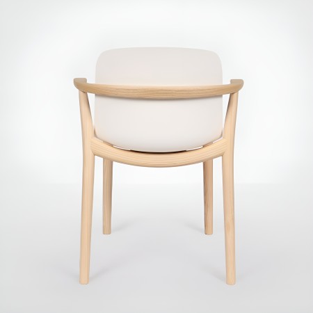 Dos de la chaise en bois et plastique Relief pour restauration chaleureuse