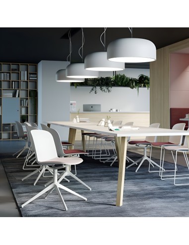 Chaise Relief en plastique, aluminium et tissu - confort au bureau