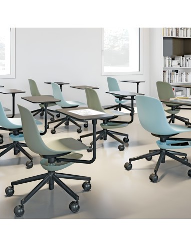 Salle de formation avec chaises réglables avec tablette d'écriture - Pure Loop Edu