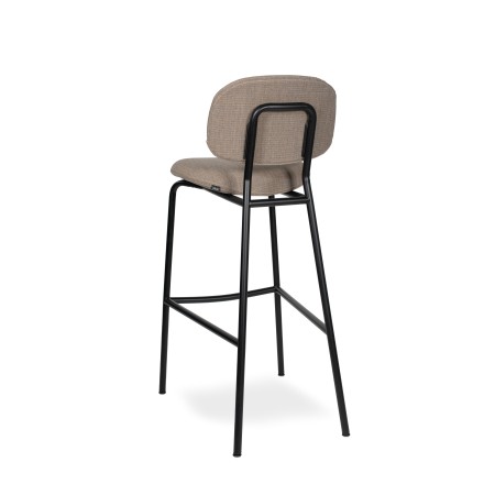 Tabouret hauteur bar confort rembourré et structure en acier peint - Tondina Fat