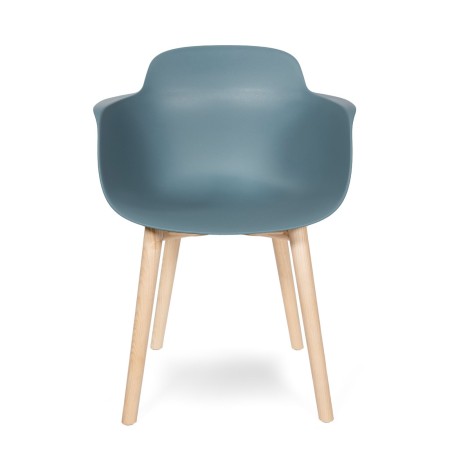 Chaise en plastique et bois Sicla - salle d'attente, bureau