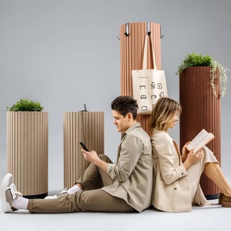 Colonnes acoustique en feutre pour espace pro PARTHOS