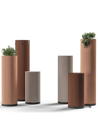 Colonnes acoustiques pour espace pro - jardinière, prise, crochet