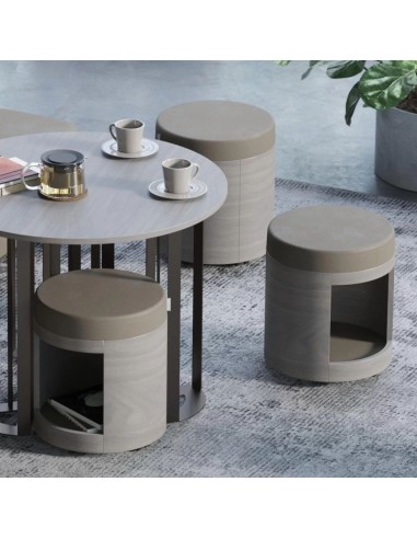 Tabourets poufs gris pour salle d'attente, détente, bureau - ZooZoo