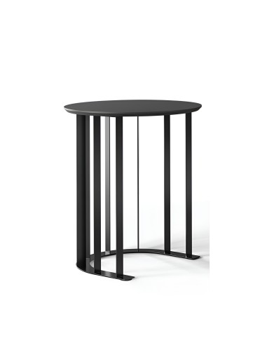 Table basse de salle d'attente ZooZoo en métal peint noir moderne et contemporain