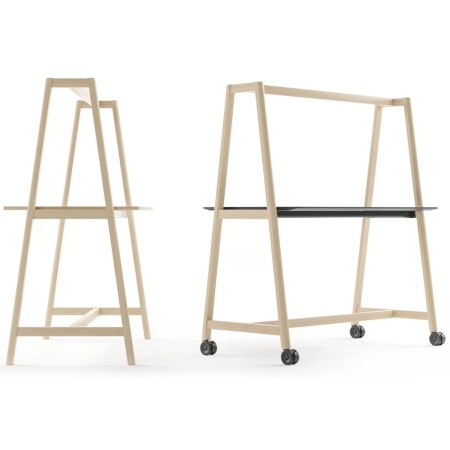 Table NOVA Wood – configuration haute pour réunion debout