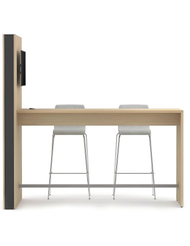 Table haute avec panneau écran MEDIA
