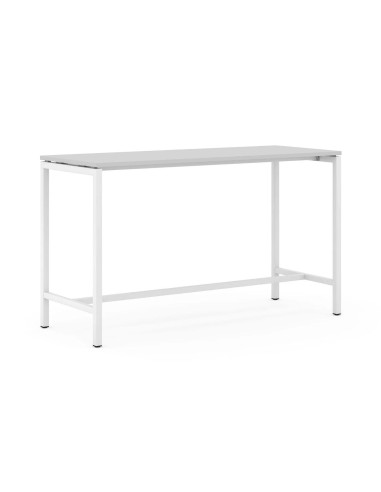Bureau haut NOVA blanc minimaliste avec structure métallique