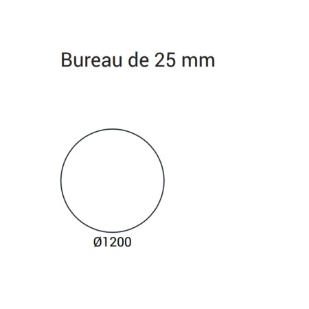 Dimensions de la table ronde de réunion AIR