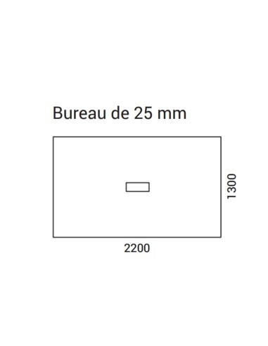 Dimensions de la table de conférence AIR 25 mm