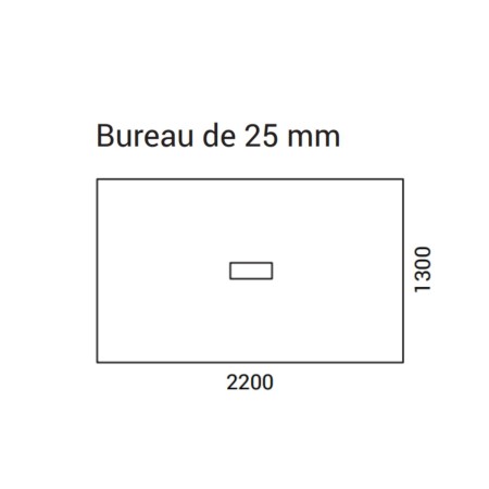 Dimensions de la table de conférence AIR 25 mm