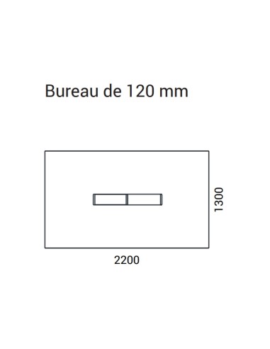 Dimensions de la table de conférence épaisse 120 mm AIR