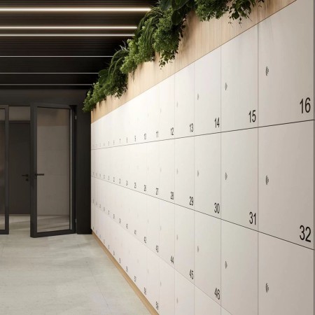 Casiers contemporains en blanc sécurisés et esthétique CHOICE