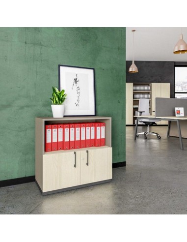 Etagère de rangement blanche pour intérieurs design moderes avec portes battantes CHOICE