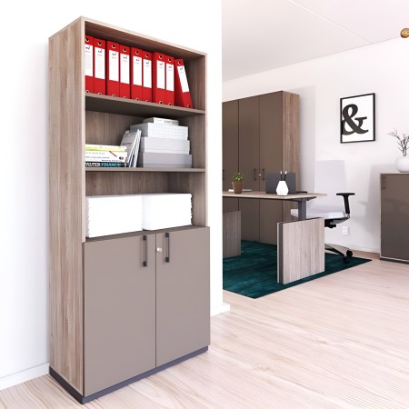Armoire de rangement avec étagère ouverte pour espace pro et privé CHOICE