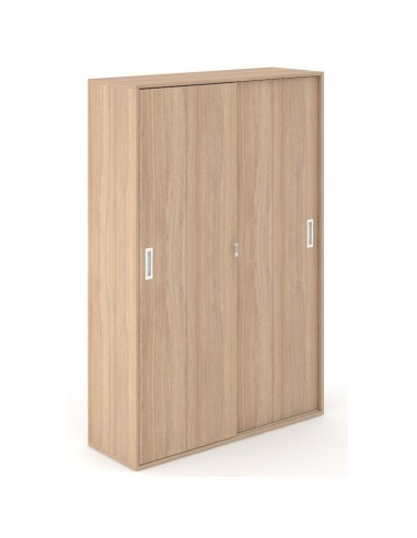 Armoire vestiaire pour rangement employés, direction de bureau en bois - portes coulissantes verrouillables CHOICE