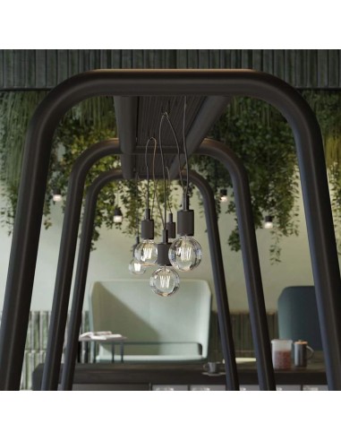 Arche métalique de la table de conférence modulaire Round Multipurpose - lampes accrochables accueillantes