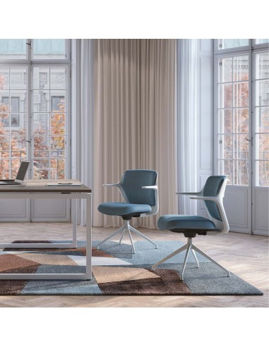 OFY visiteur bleu clair – bureau professionnel moderne sans accoudoirs