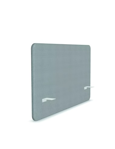 Écran acoustique gris pour bureau DESK 760 avec fixations latérales