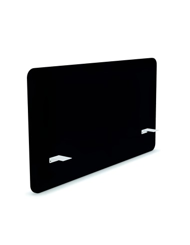Écran de bureau acoustique noir DESK 760 avec fixations latérales