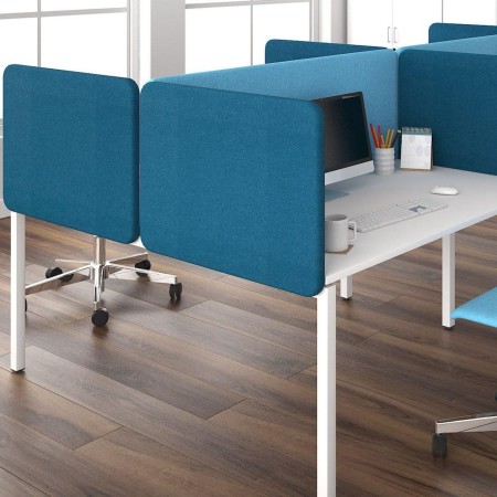 cloison acoustique latérale TOP 530 bleu – pour bureau L. 700 ou 800 mm