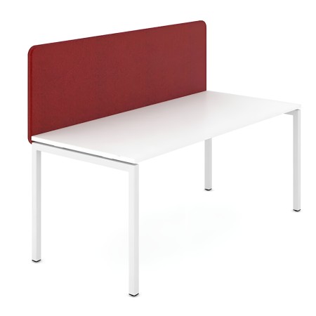 cloison acoustique centrale TOP 530 rouge – pour bureau L. 1200 à 1800 mm