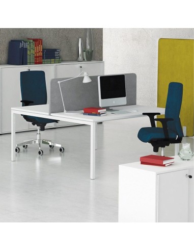 écran acoustique central TOP 530 pour bench – gris – 1200 à 1800 mm