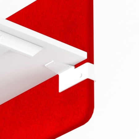 Fixation métallique sous plateau pour écran acoustique – système de montage solide et discret