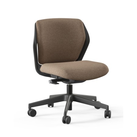 Chaise de bureau marron sans accoudoirs