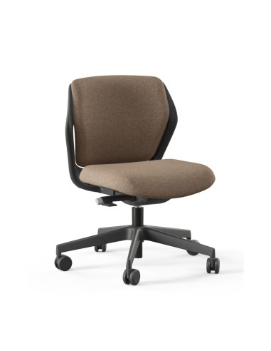 Chaise de bureau marron sans accoudoirs